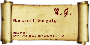 Marczell Gergely névjegykártya