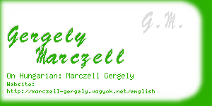 gergely marczell business card